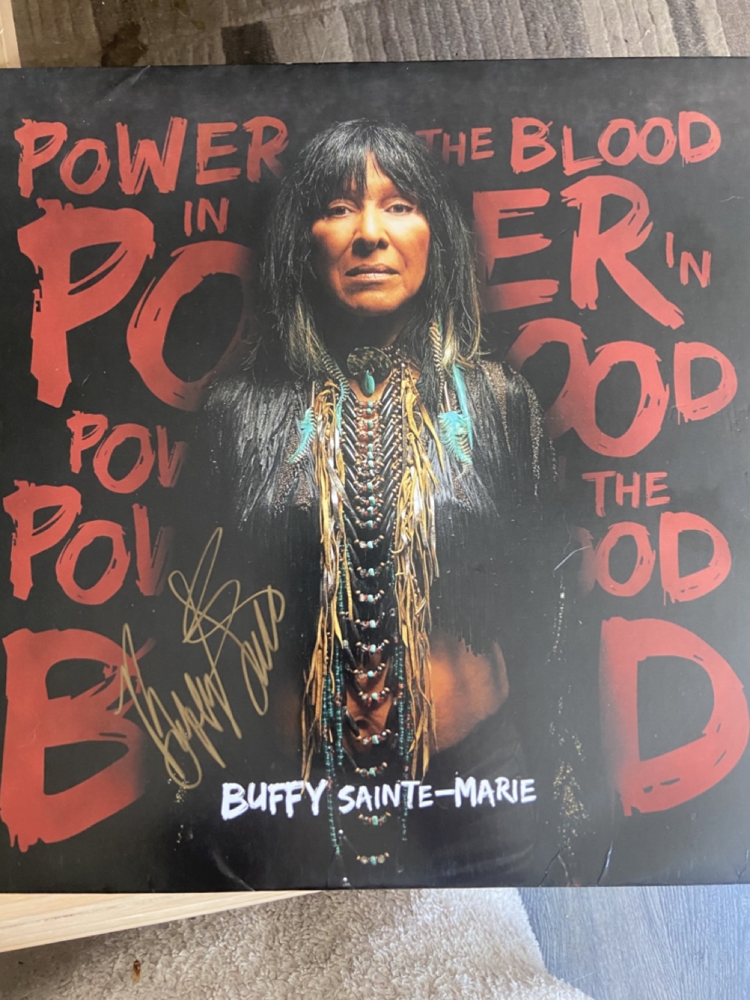 Buffy Sainte-Marie "Power in the Blood" Autographed Vinyl