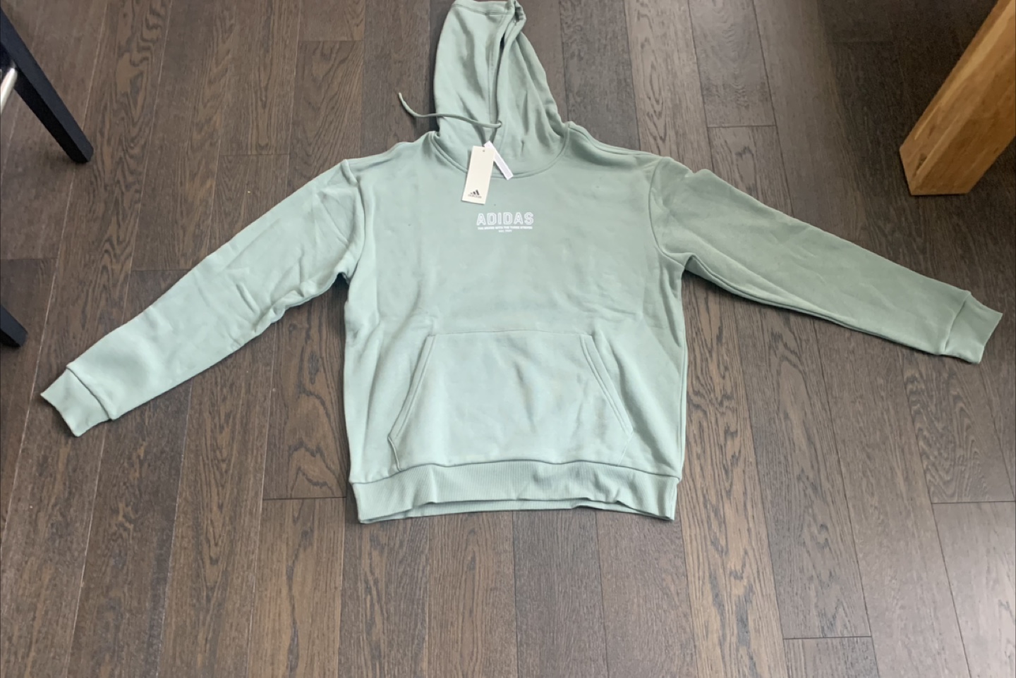 Adidas M BL Hoodie (new), Size YM, Light Green