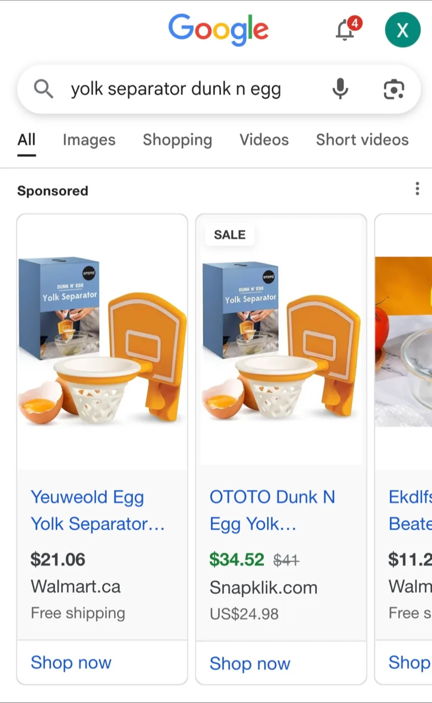 Yocity Dunk N' Egg Yolk Separator - New in Box! image indicator(3)