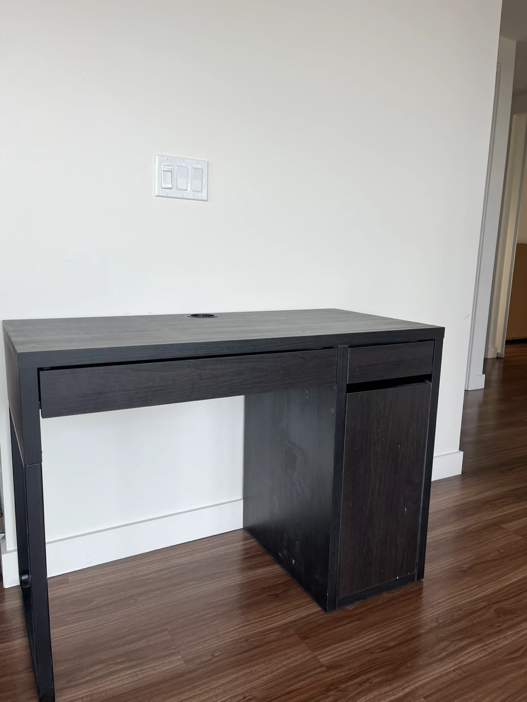 Black Desk with Storage - photo 2