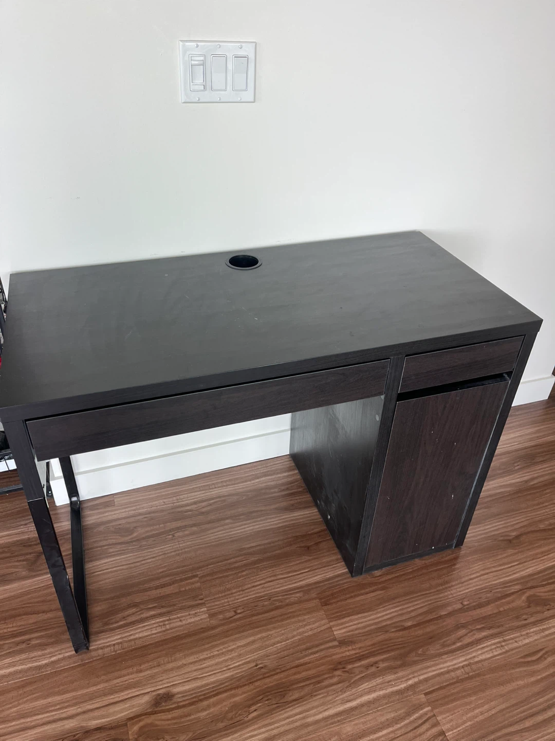 Black Desk with Storage