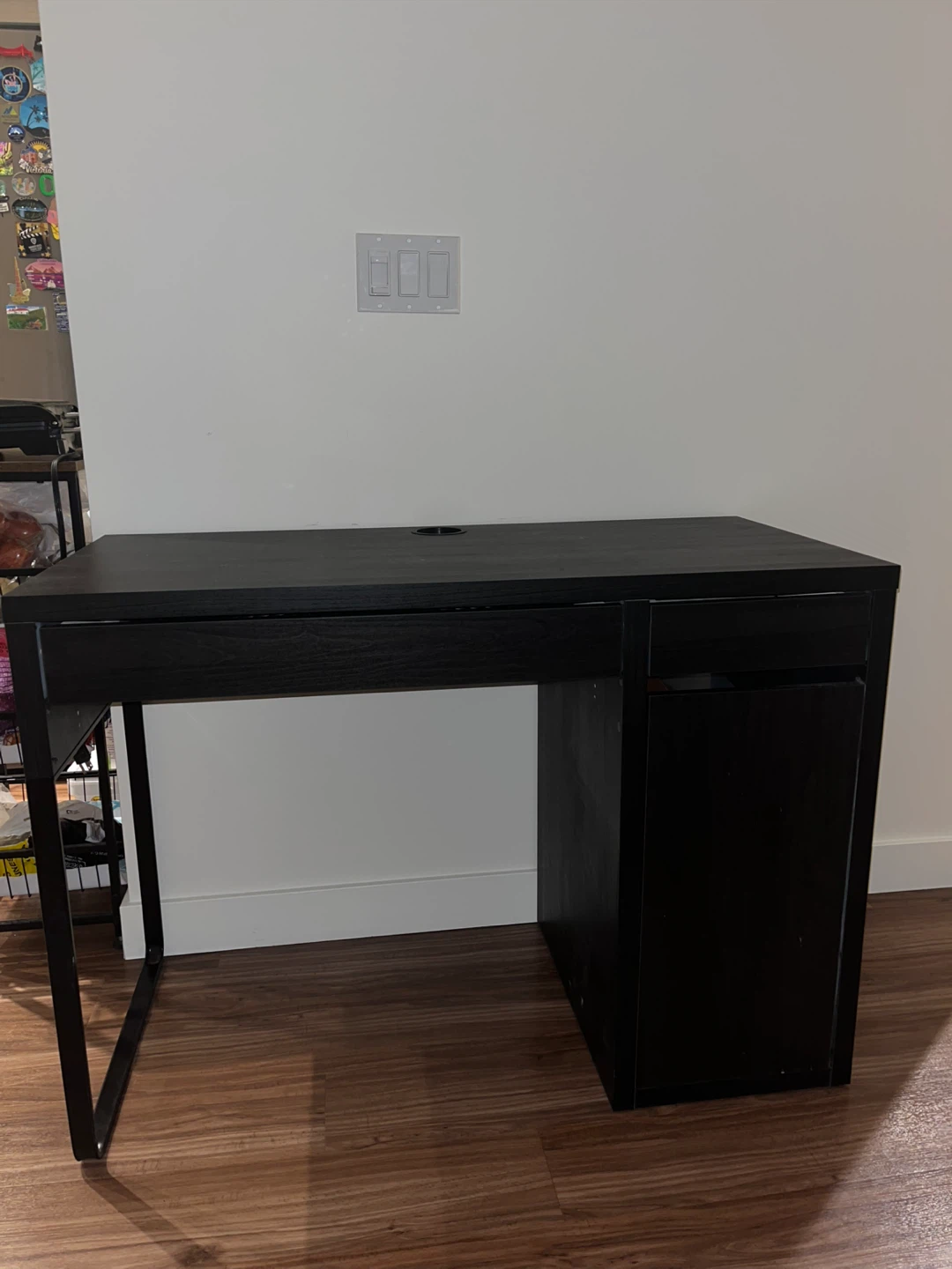 Black Desk with Storage - photo 3
