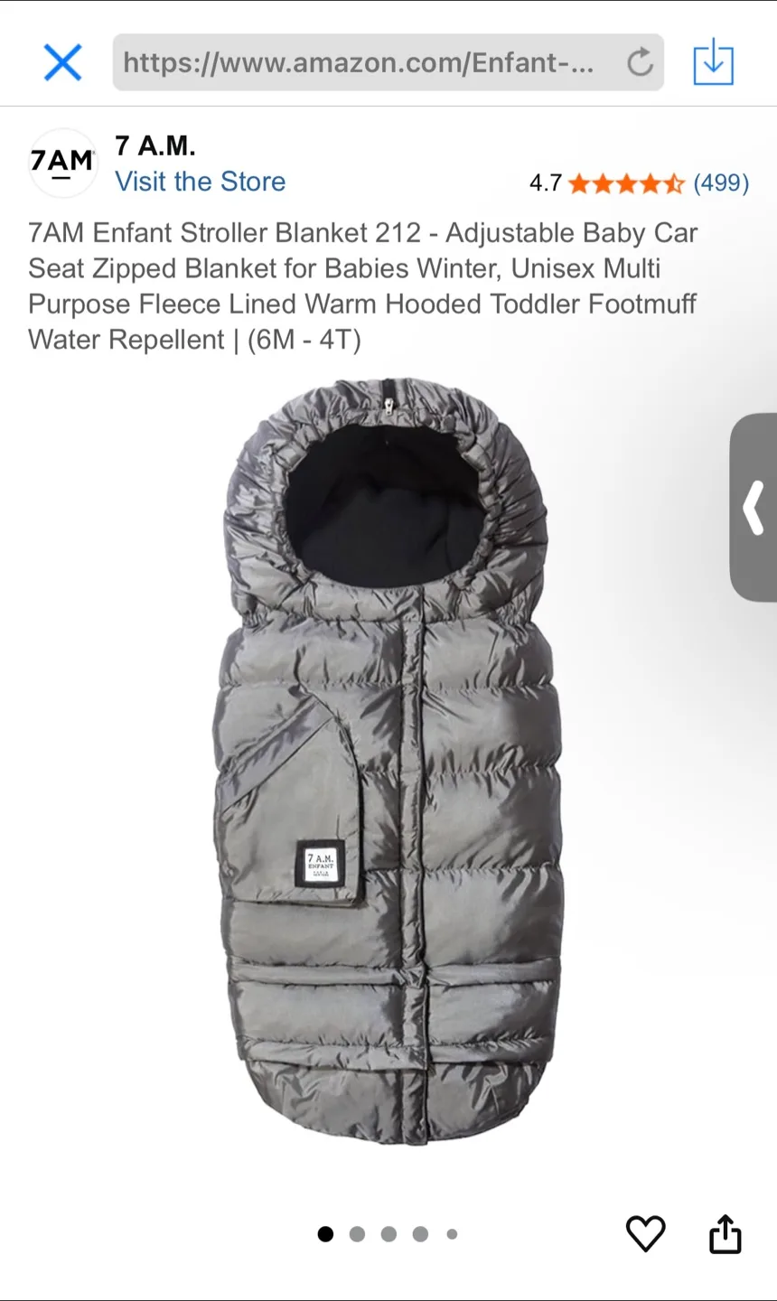 7 A.M. Enfant Blanket 212 Evolution Stroller Footmuff image indicator(3)