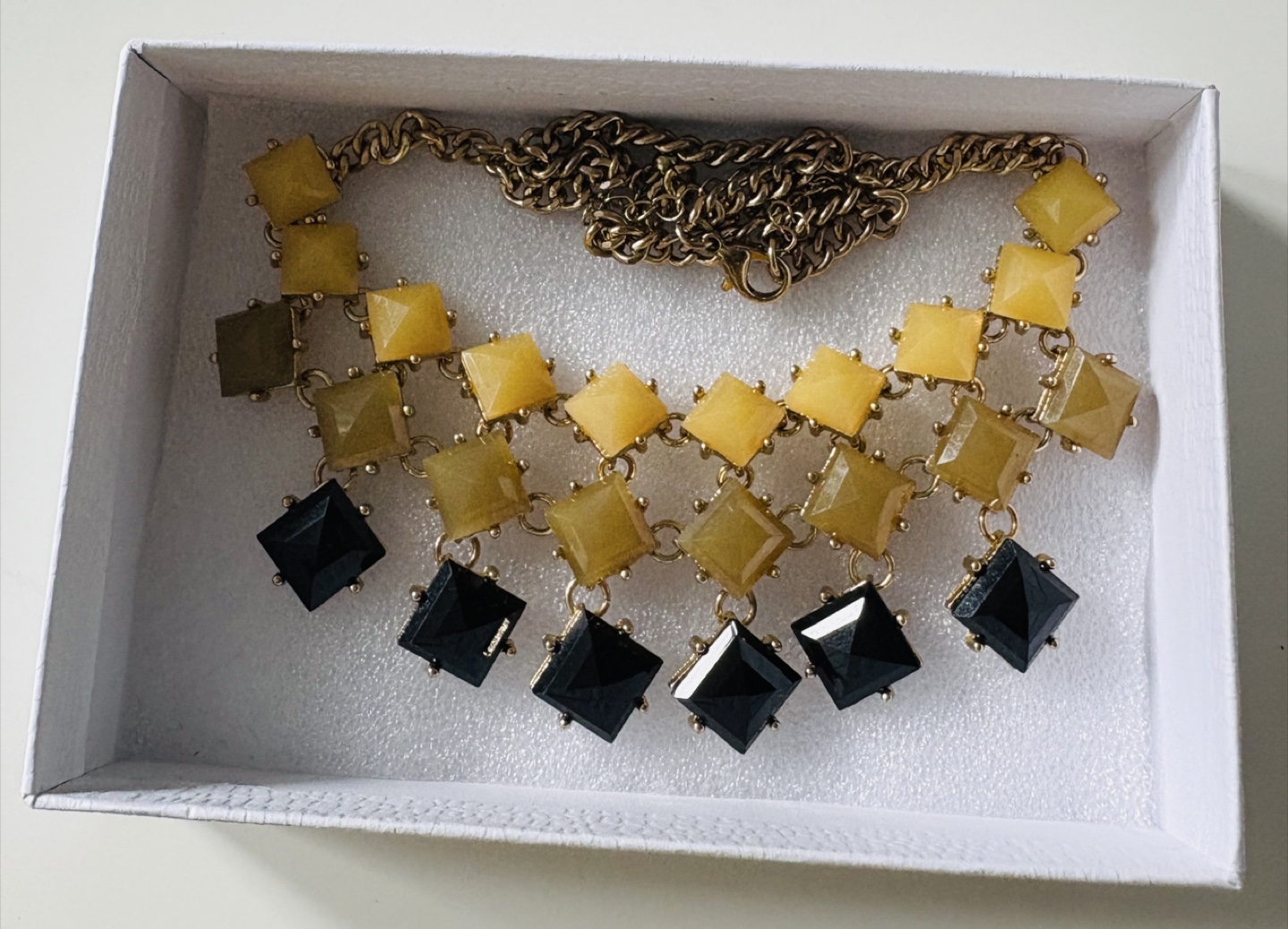 Statement Necklace - Black & Yellow - photo 2