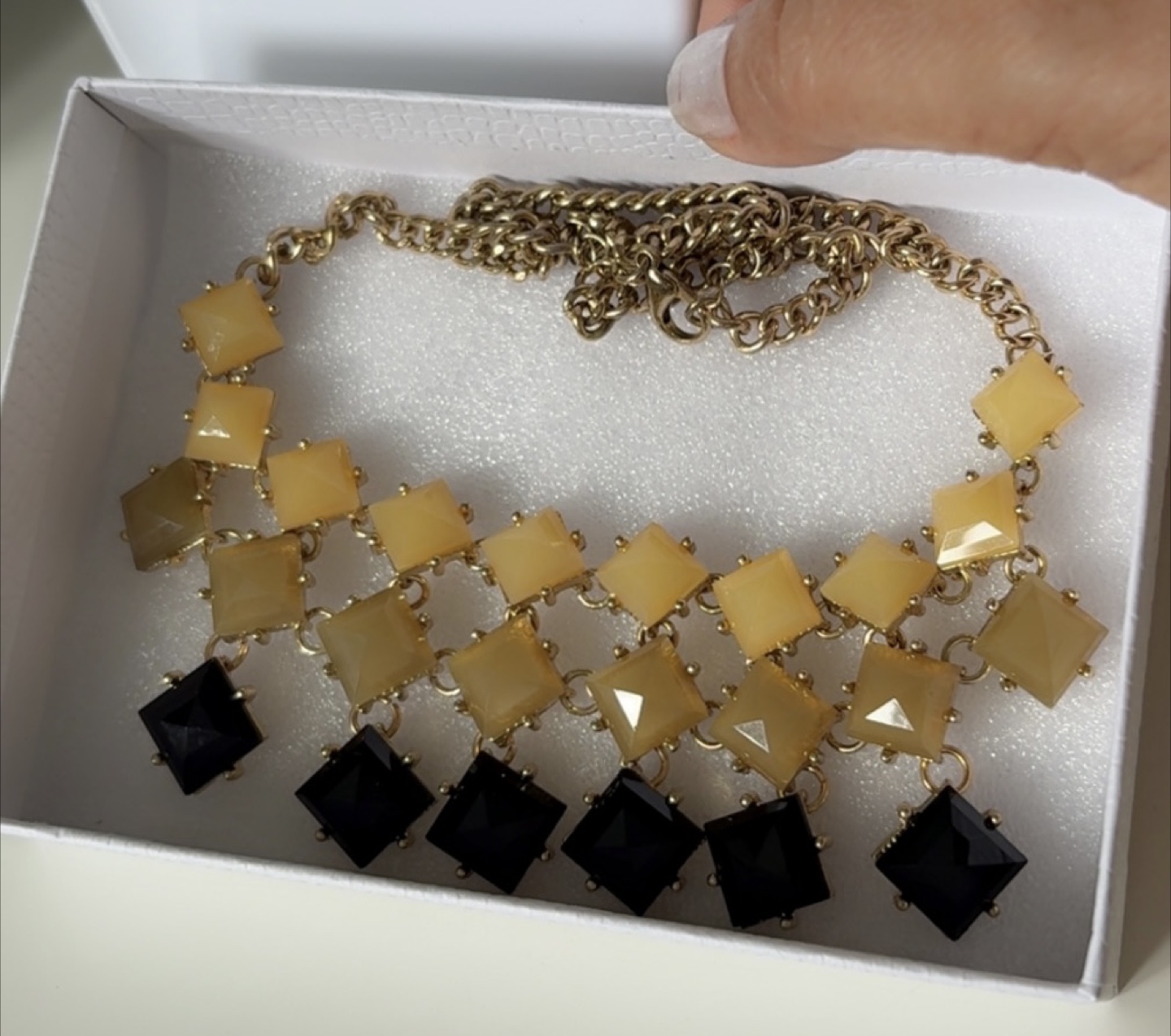 Statement Necklace - Black & Yellow - photo 5