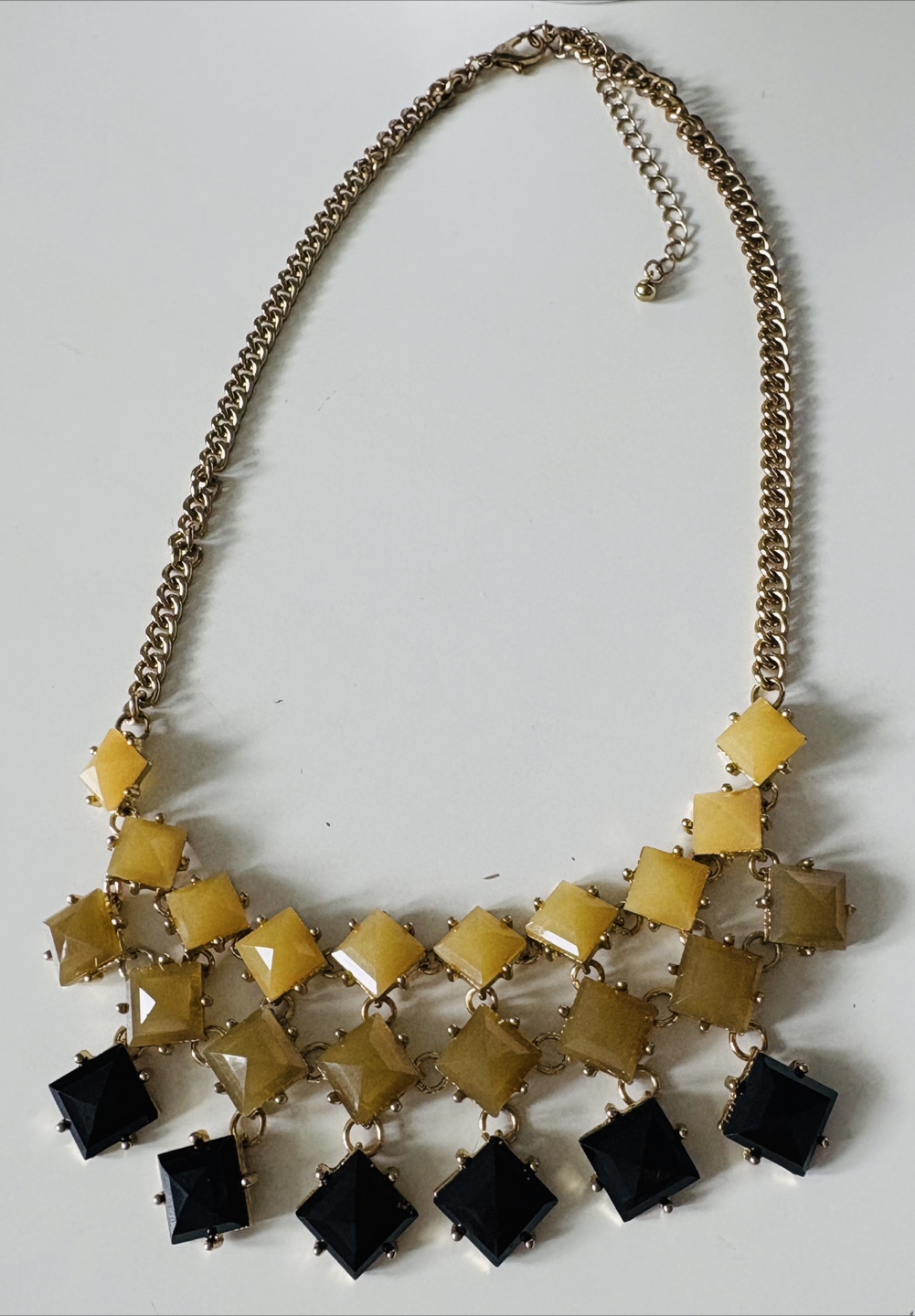 Statement Necklace - Black & Yellow - photo 3