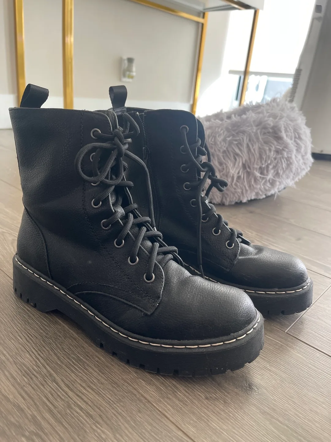 Unionbay Black Combat Boots - Size 8.5 thumbnail