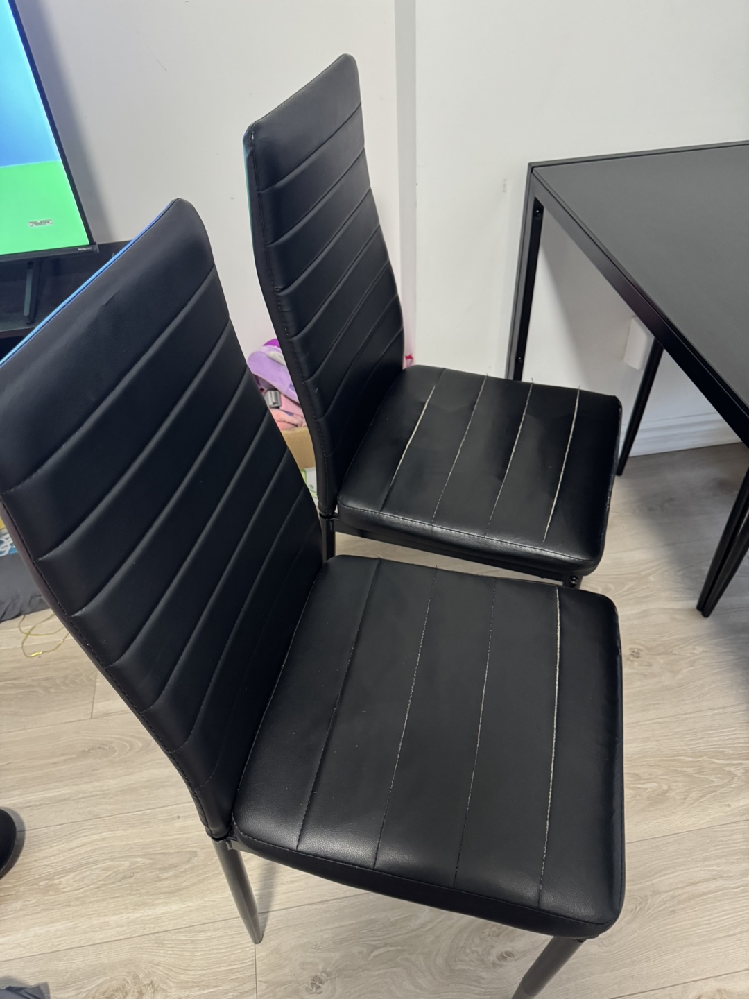 Black Dining Table with 4 Chairs - photo 2