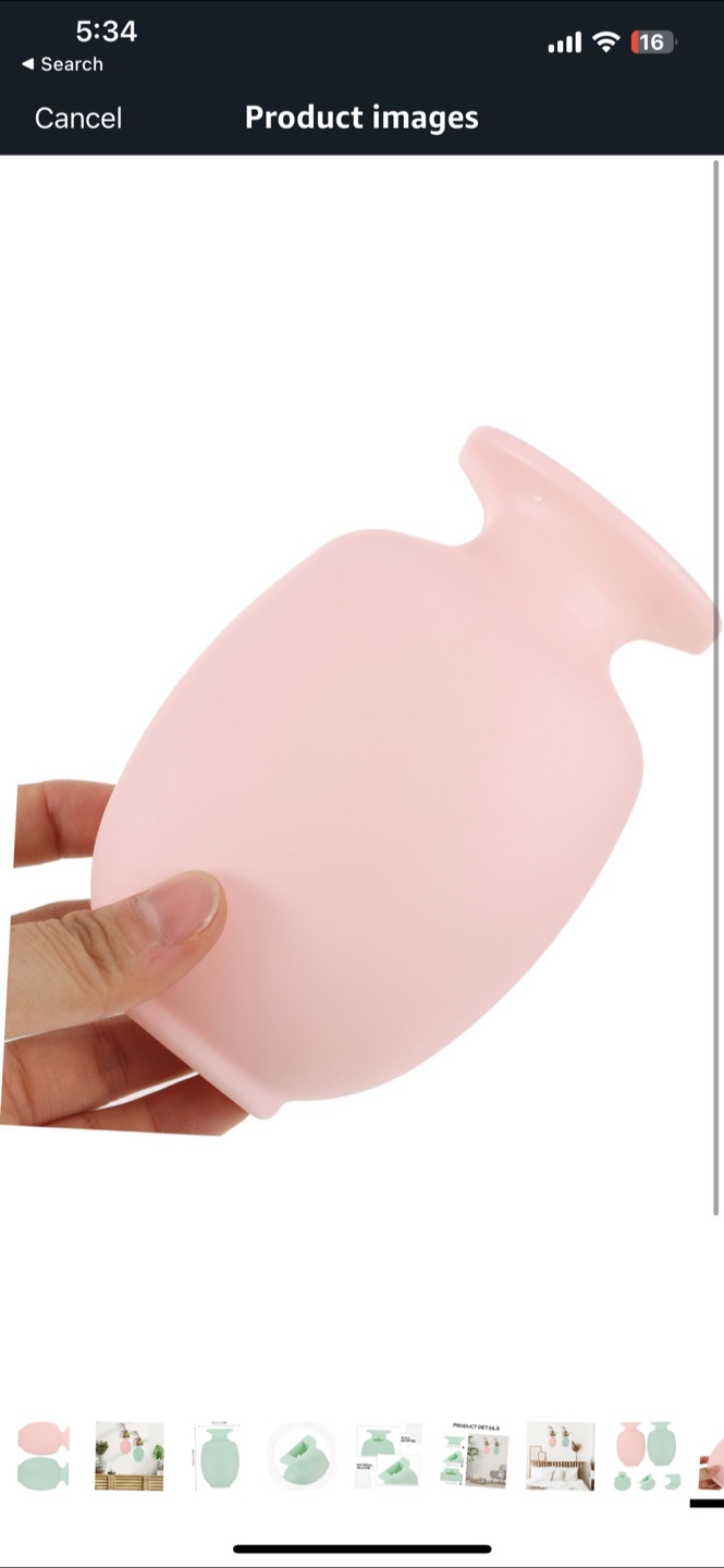 Silicone Wall Hanging Vase - Pink, 14cm - photo 4