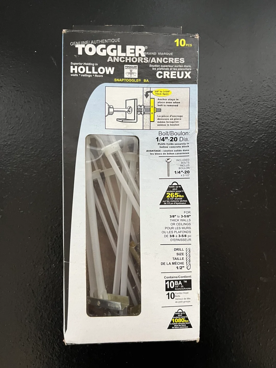 TOGGLER SnapToggle BA Toggle Bolts - 10 pack thumbnail