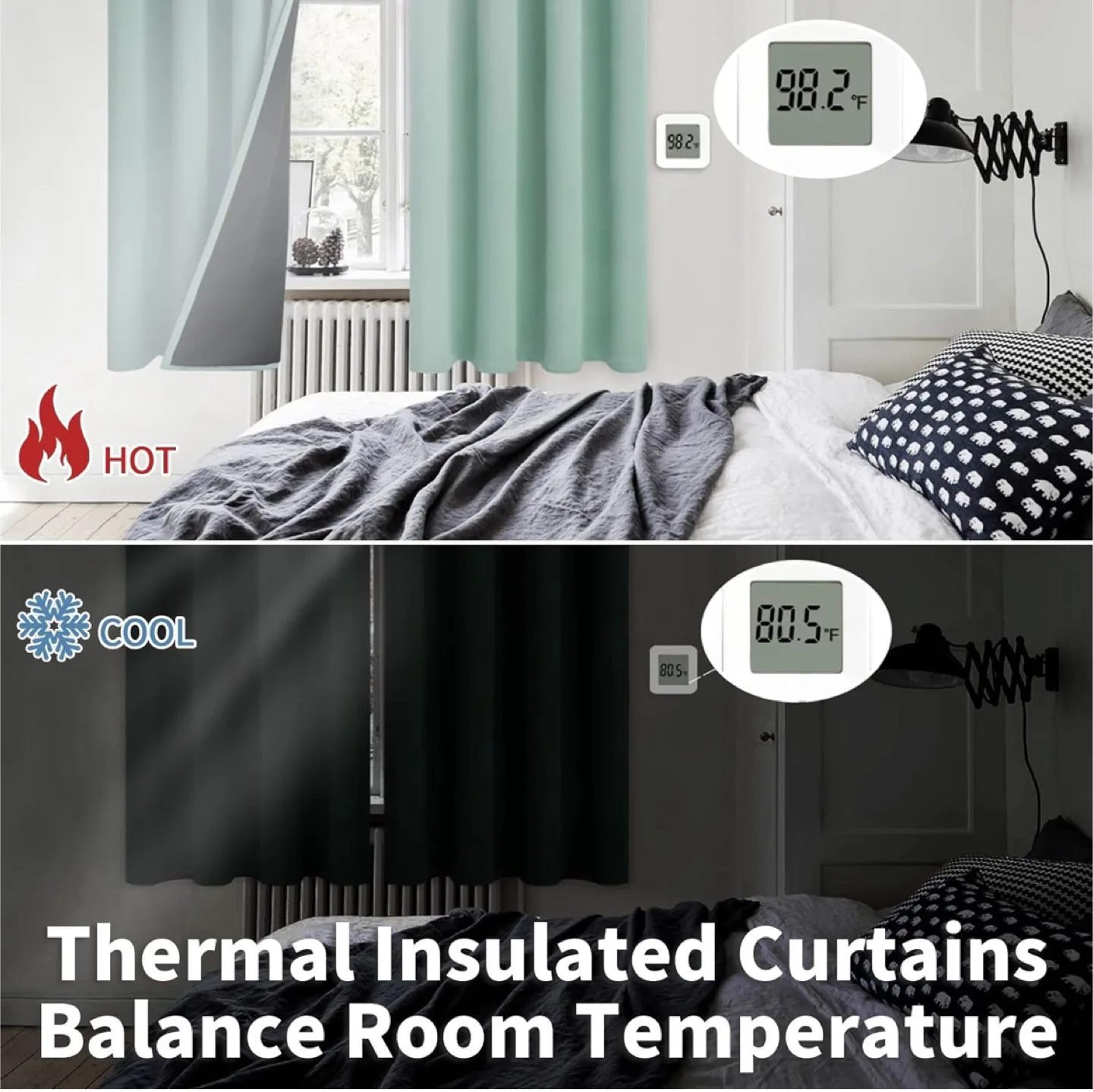 Noise Reducing Thermal Insulated Blackout Curtains image indicator(3)