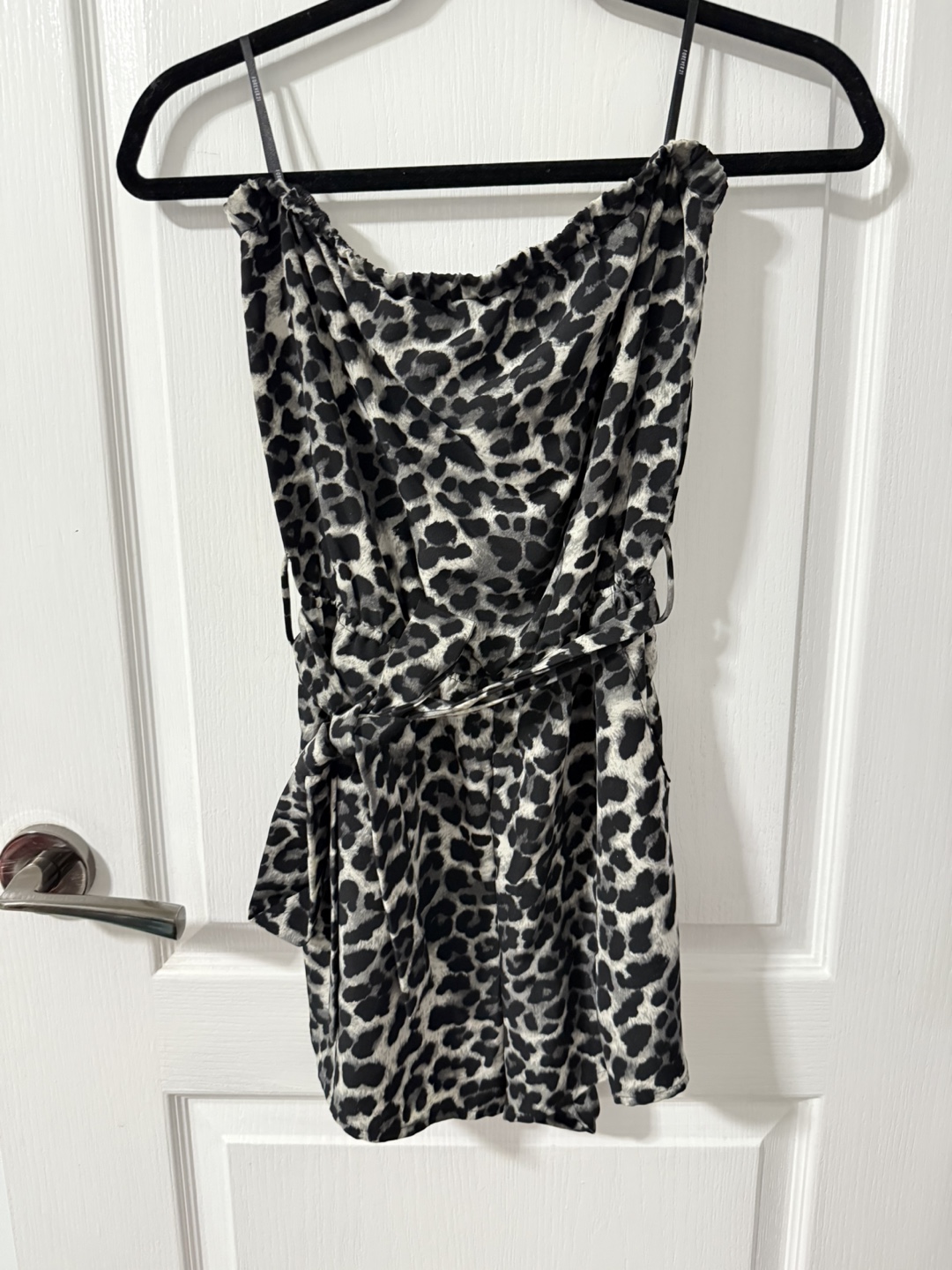 Strapless Leopard Print Rompers