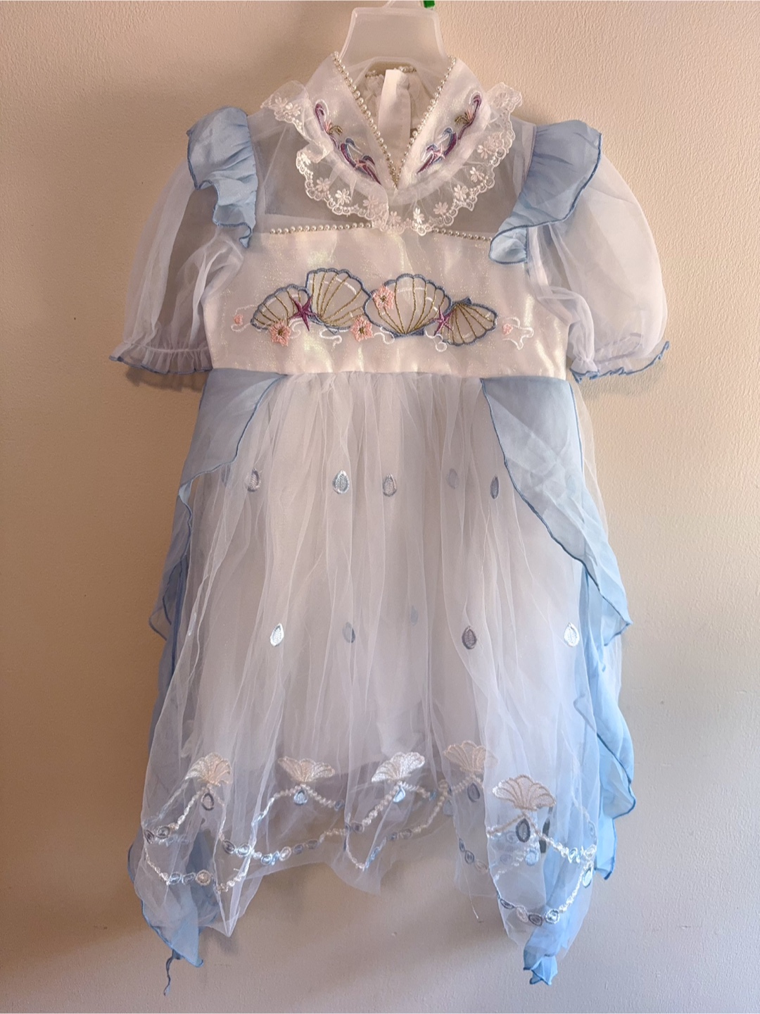 Girl's Party Dress with Shell Details Size 5-6T