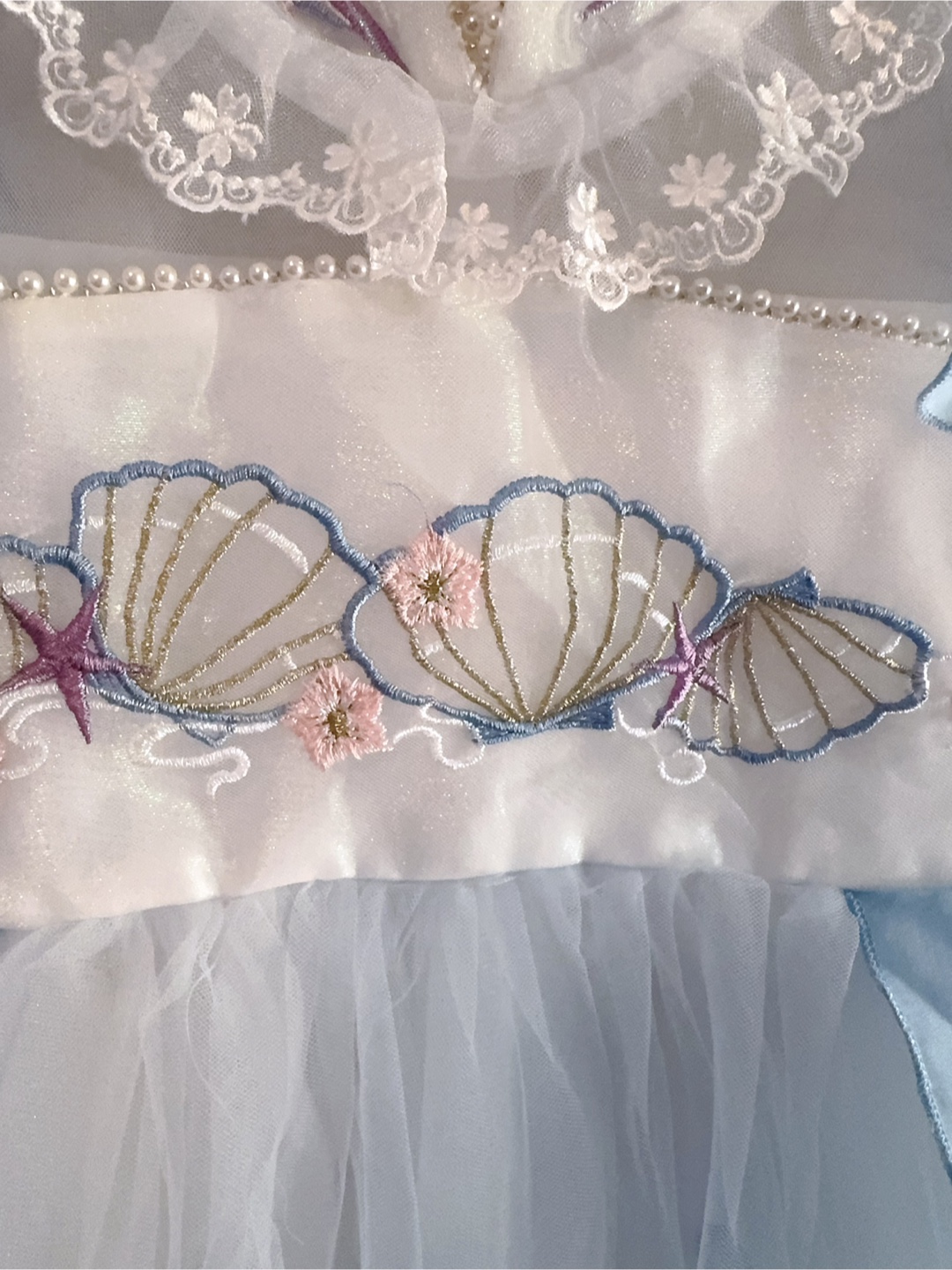 Girl's Party Dress with Shell Details Size 5-6T - photo 3