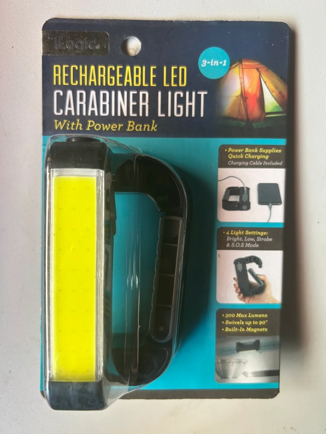 iLogic Rechargeable LED Carabiner Light - New thumbnail