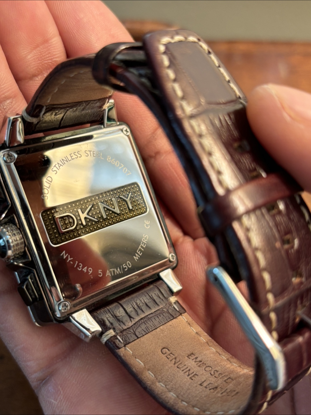 Men's DKNY Brown Leather Watch - photo 2