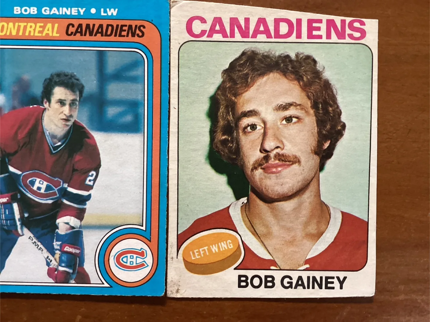 3 BOB GAINEY NHL Cards, Factory Error Card 278 Bad Cut Top image indicator(4)