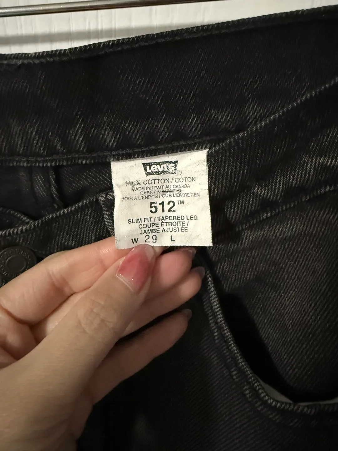 Levi's 512 Black Denim Jeans - W29 image indicator(3)