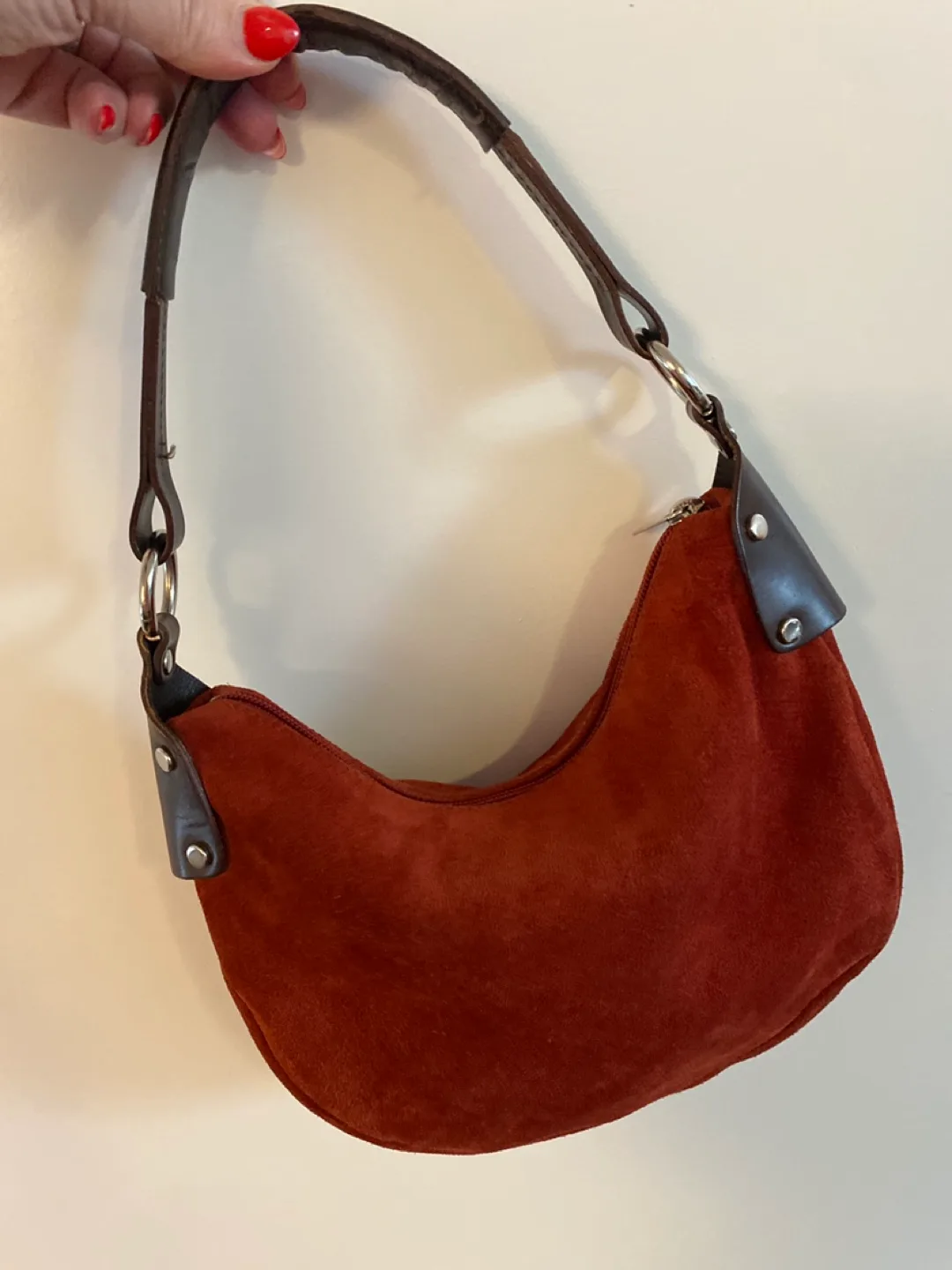 Maurizio Taiuti Suede Leather Handbag image indicator(2)