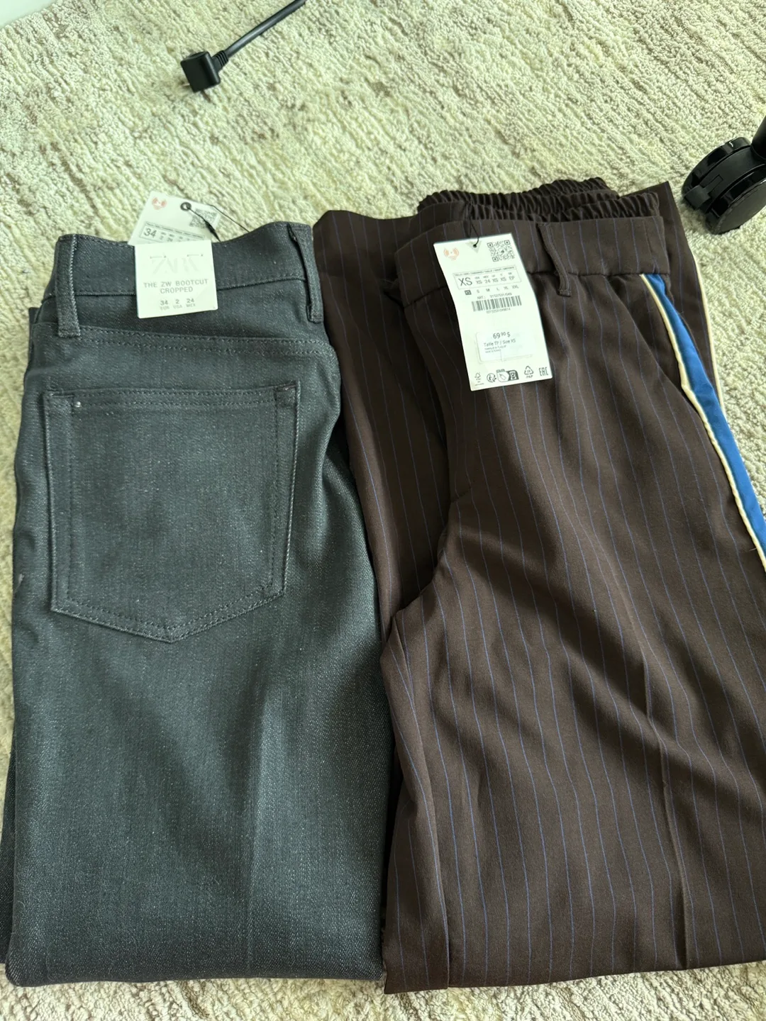 Zara Bootcut Jeans & Pinstripe Pants XS thumbnail