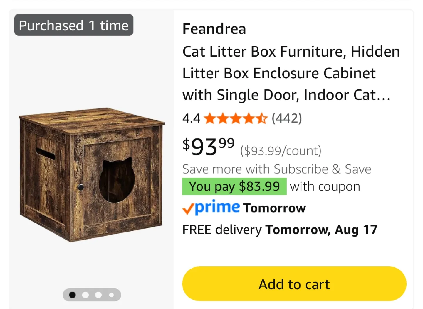 Cat Litter box enclosure with Door thumbnail