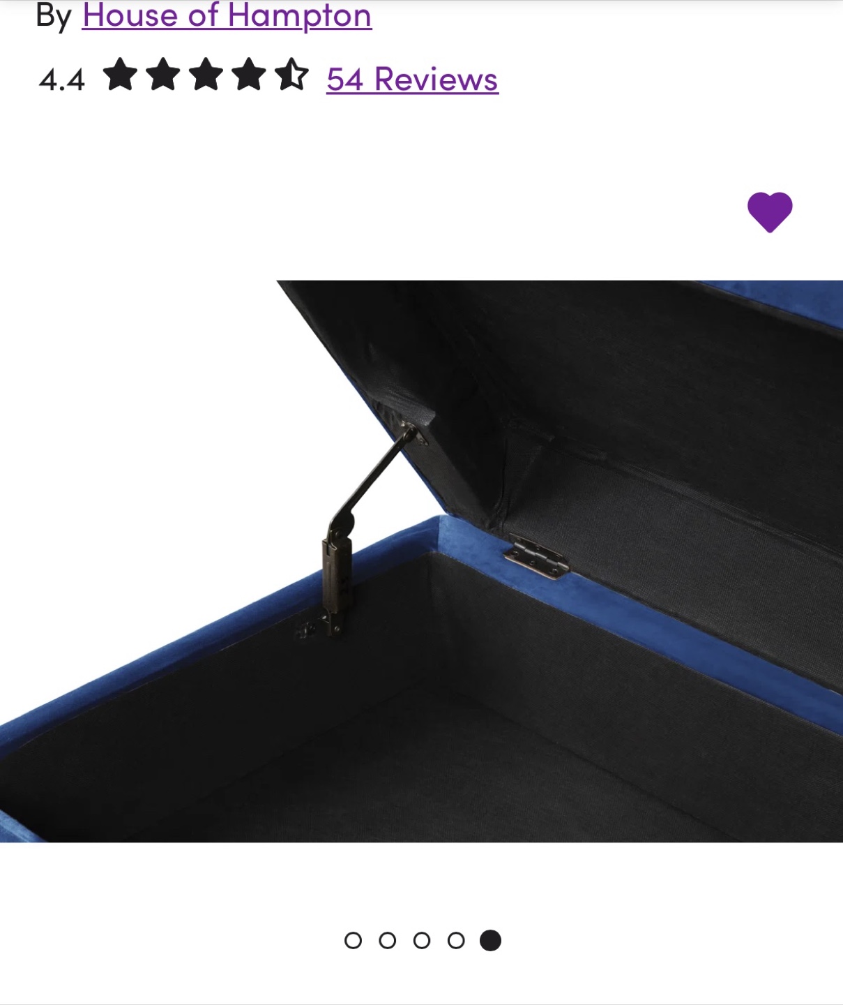 Gorgeous like new blue velvet ottoman - photo 5