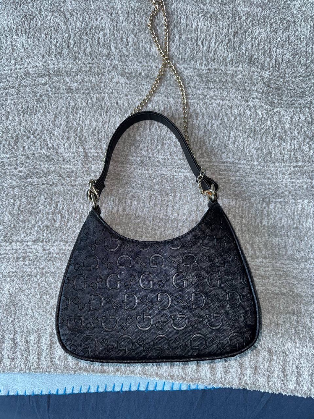Guess Black Shoulder Bag with Chain - photo 2