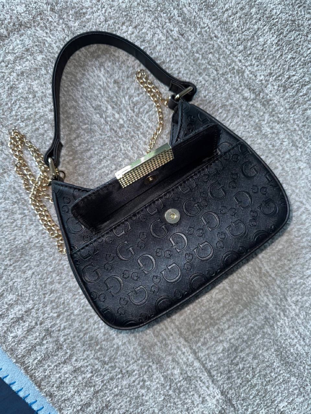 Guess Black Shoulder Bag with Chain - photo 4