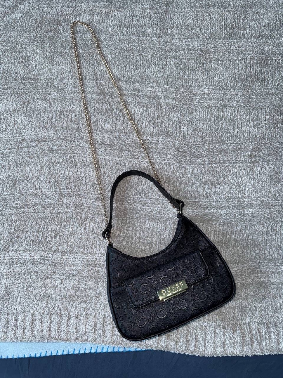 Guess Black Shoulder Bag with Chain - photo 3