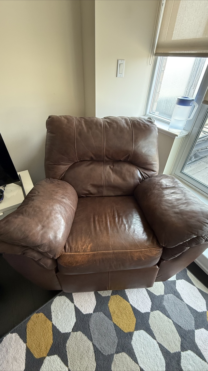 Brown Leather Recliner Chair