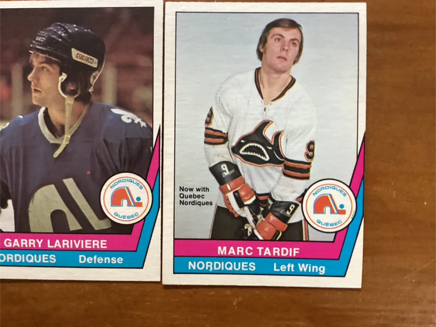 2. 1977-78 O-PEE-CHEE WHA QUEBEC NORDIQUES Cards #’s 20 & 26 image indicator(3)