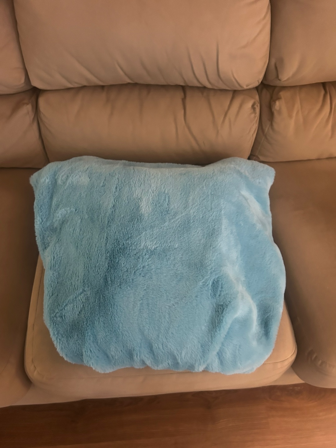 Blue Plush Throw Blanket