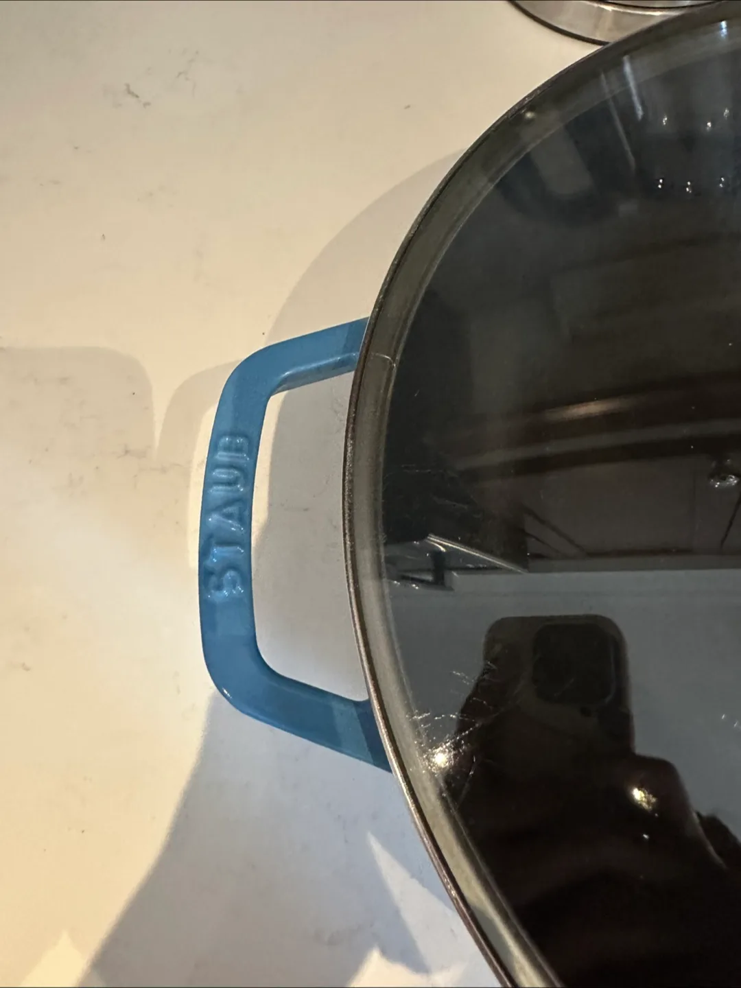 STAUB SPECIALITIES30 cm / 12 inch cast iron Wok, ice-blue image indicator(3)