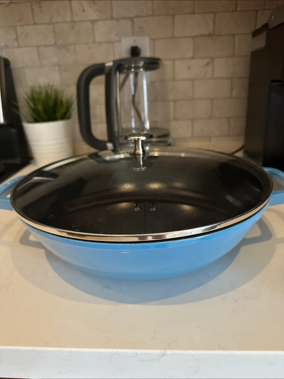 STAUB SPECIALITIES30 cm / 12 inch cast iron Wok, ice-blue thumbnail