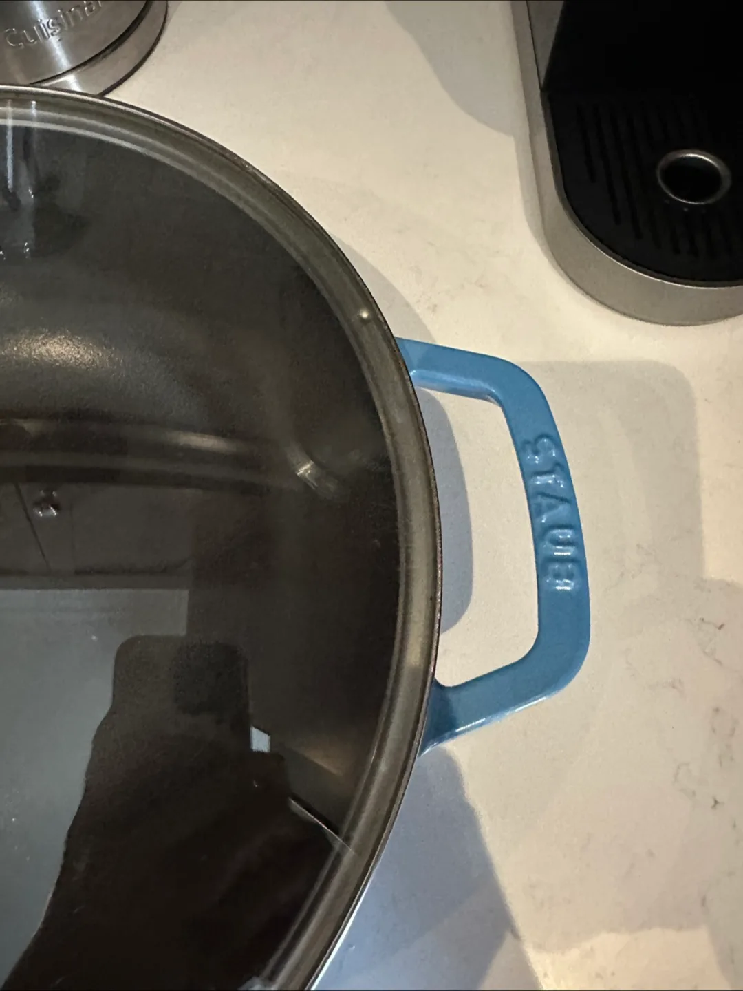 STAUB SPECIALITIES30 cm / 12 inch cast iron Wok, ice-blue image indicator(4)