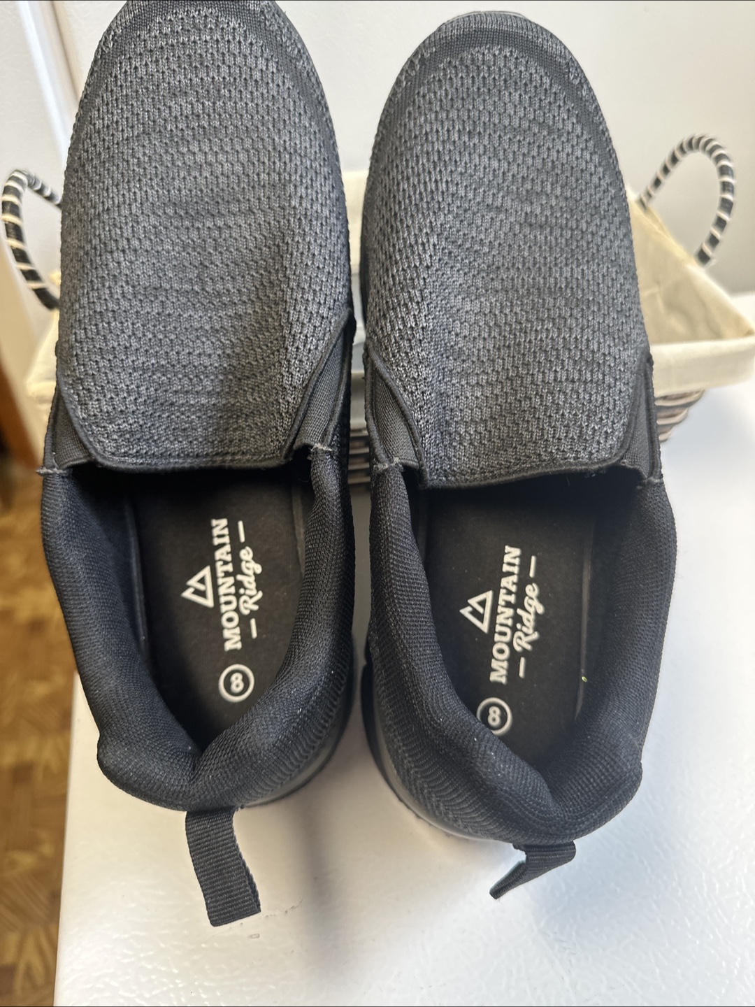 Mountain Ridge Black Slip-On Shoes - Size 8 - photo 4