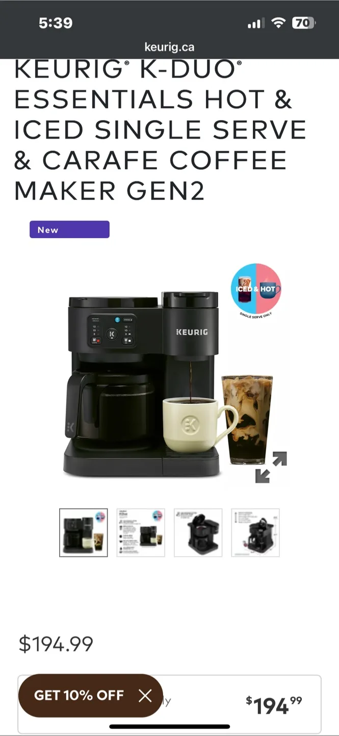 Keurig duel essentials coffee maker image indicator(2)