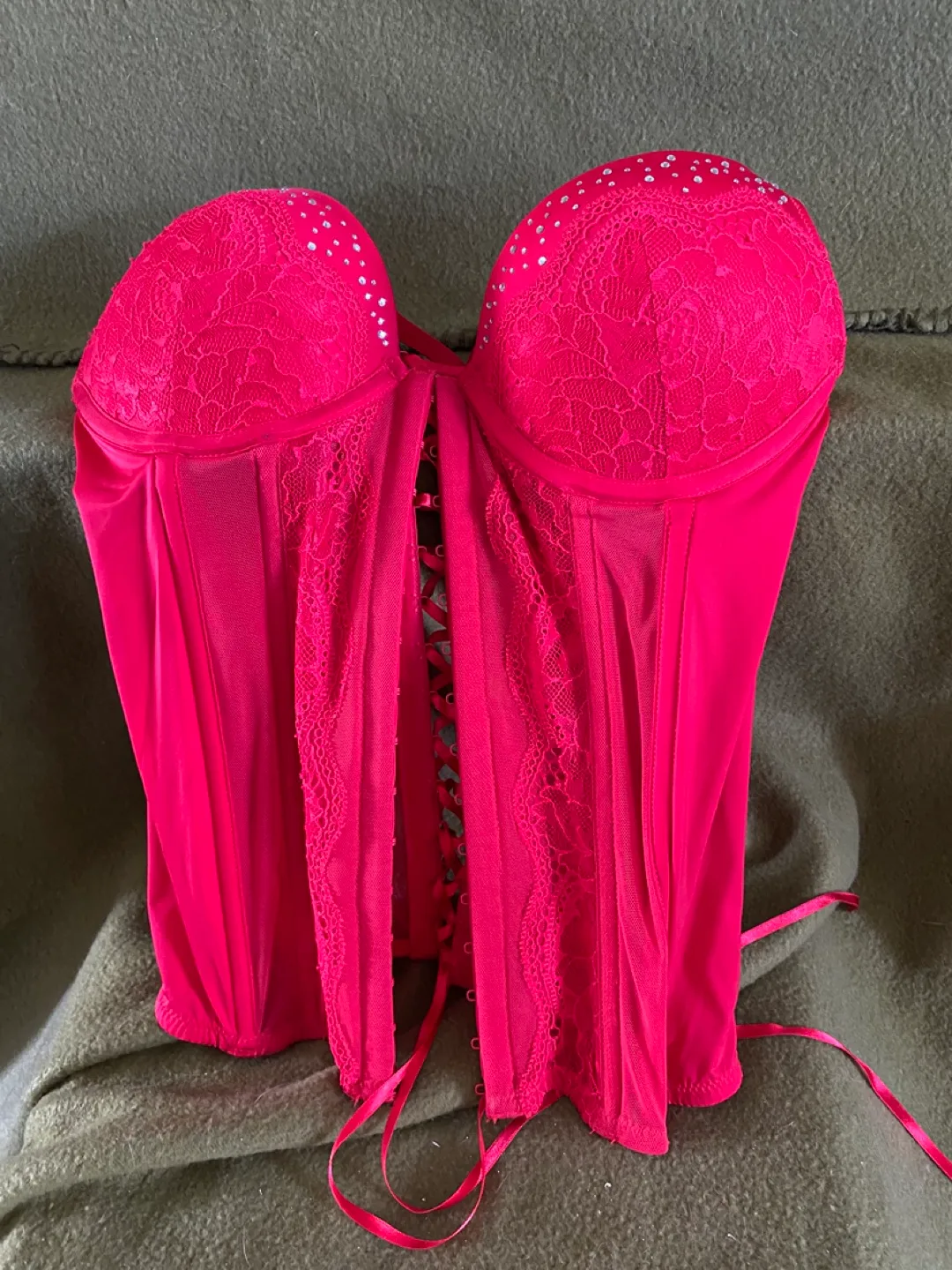 La Senza Pink Corset Size M image indicator(2)