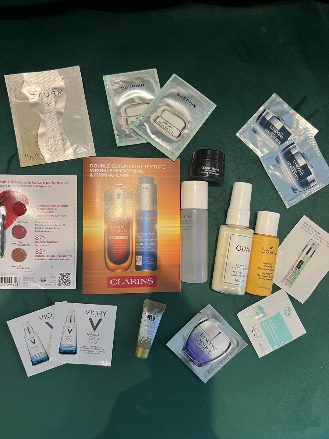 Assorted Skincare Samples - Clarins, Lancome, Ouai + More!