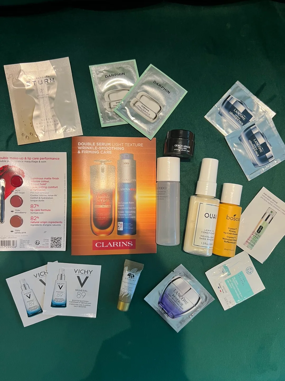 Assorted Skincare Samples - Clarins, Lancome, Ouai + More! thumbnail