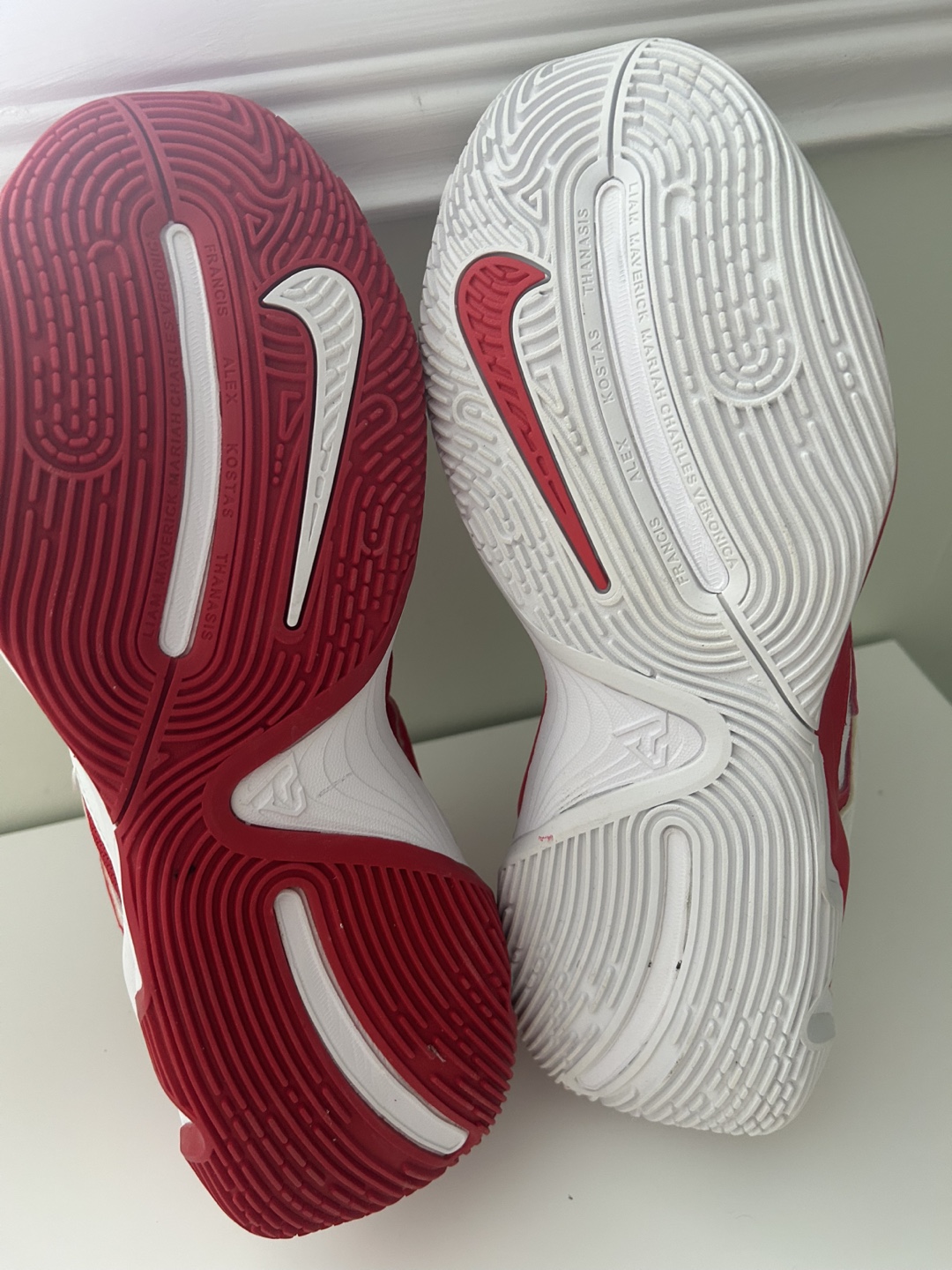 Nike Giannis Freak 5 Red & White Shoes - photo 4