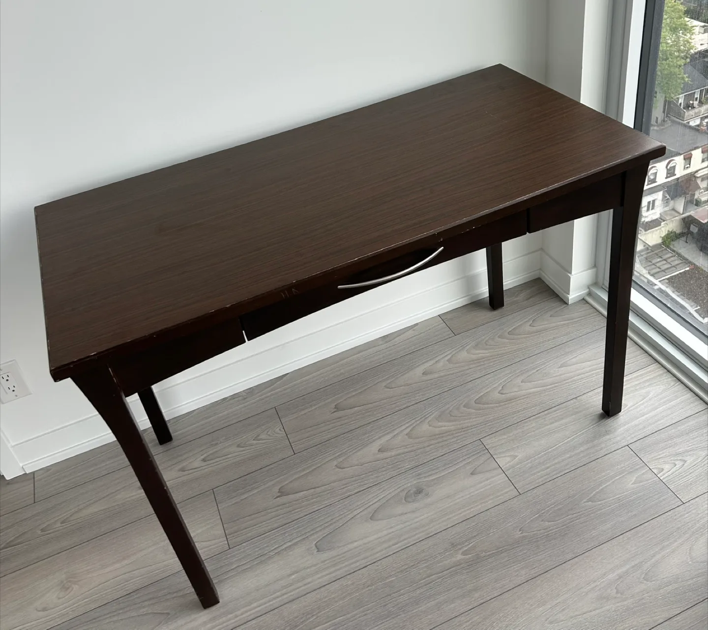Wayfair Dark Brown Wooden Desk thumbnail