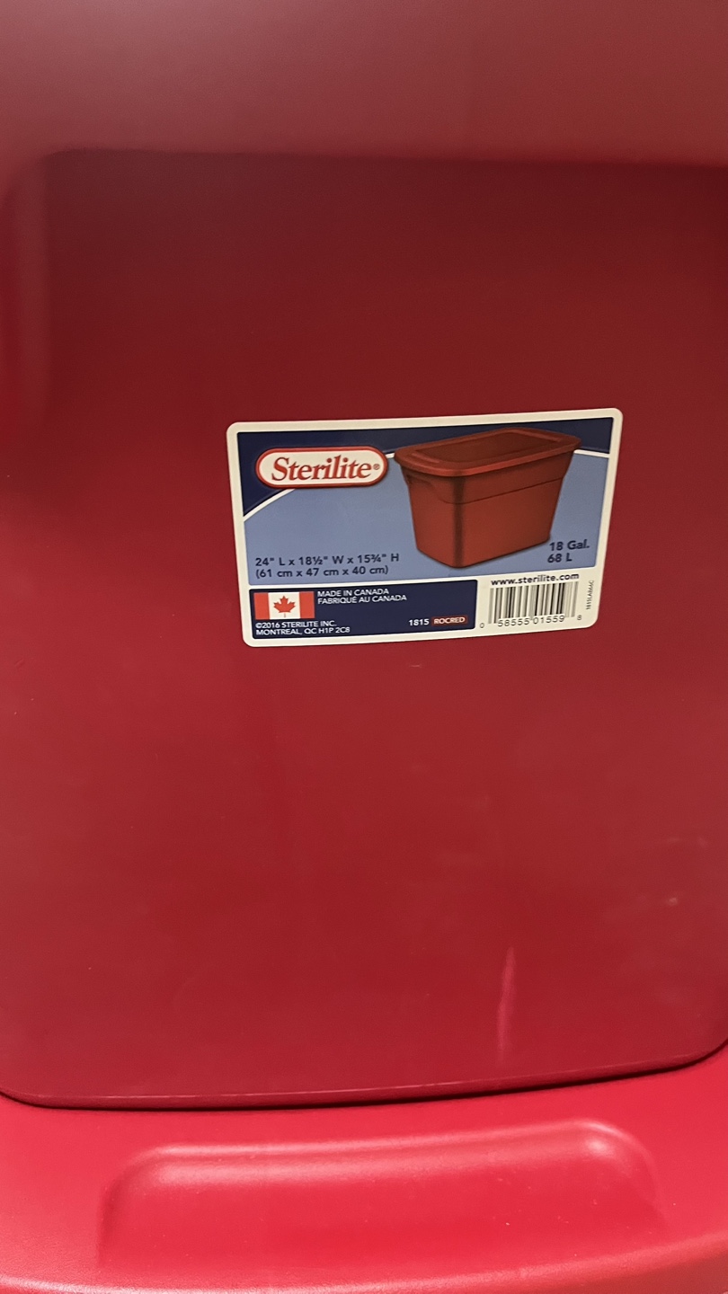 Sterilite 18 Gal Red Storage Bins - Set of 2 - photo 3