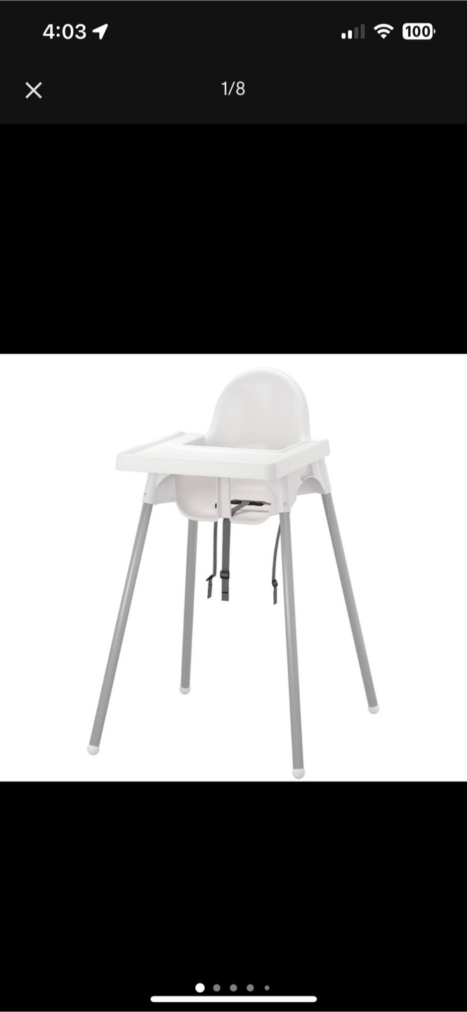 IKEA High Chair with Custom Cushions
