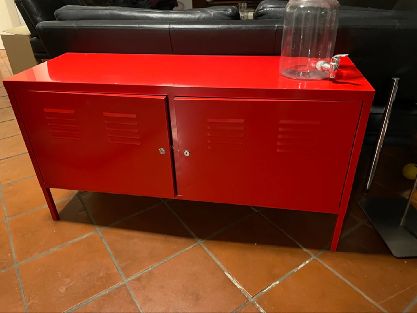 Red Metal Cabinet