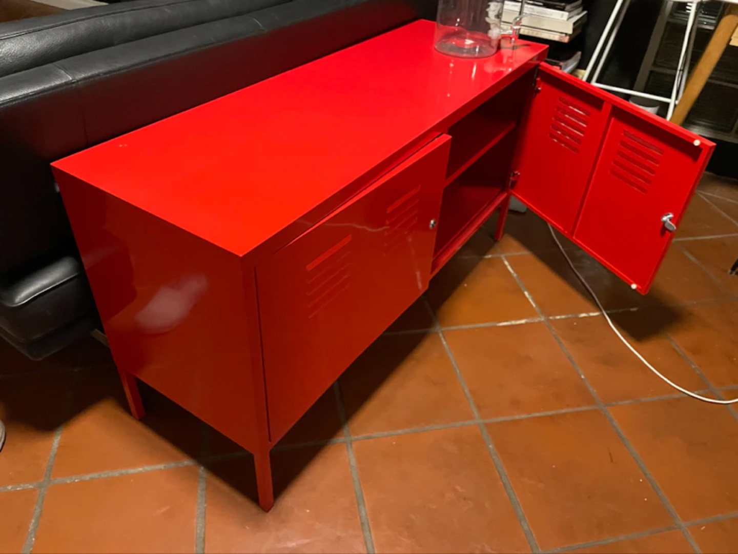 Red Metal Cabinet - photo 2