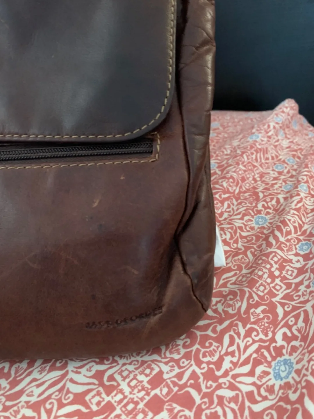 Jack Georges Brown Leather Crossbody Bag image indicator(3)