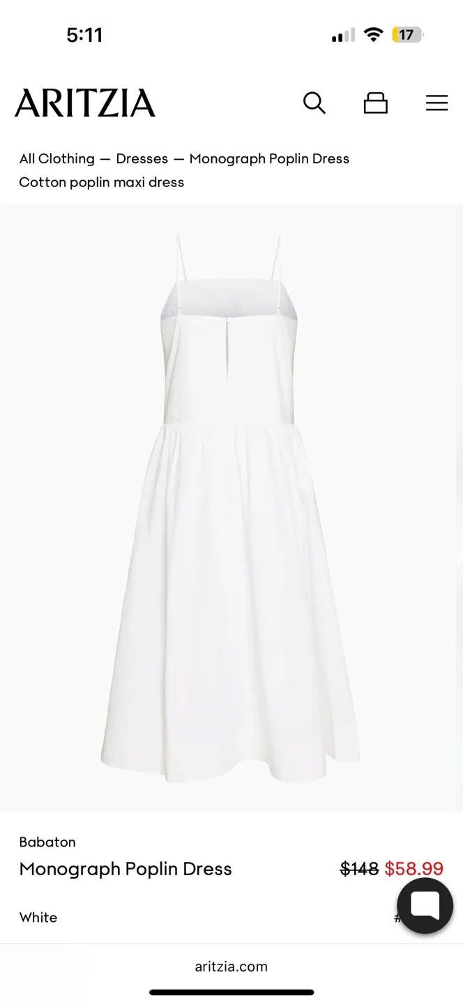 Aritzia Monograph Poplin Dress Size M NWOT image indicator(2)