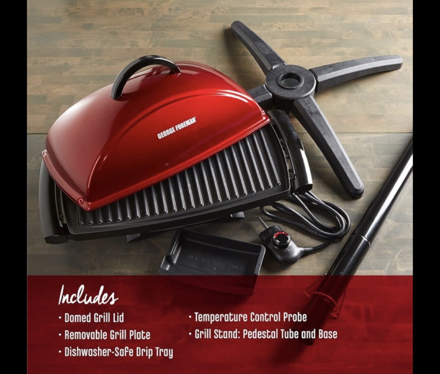 George Foreman Indoor/Outdoor Grill Electric - photo 2