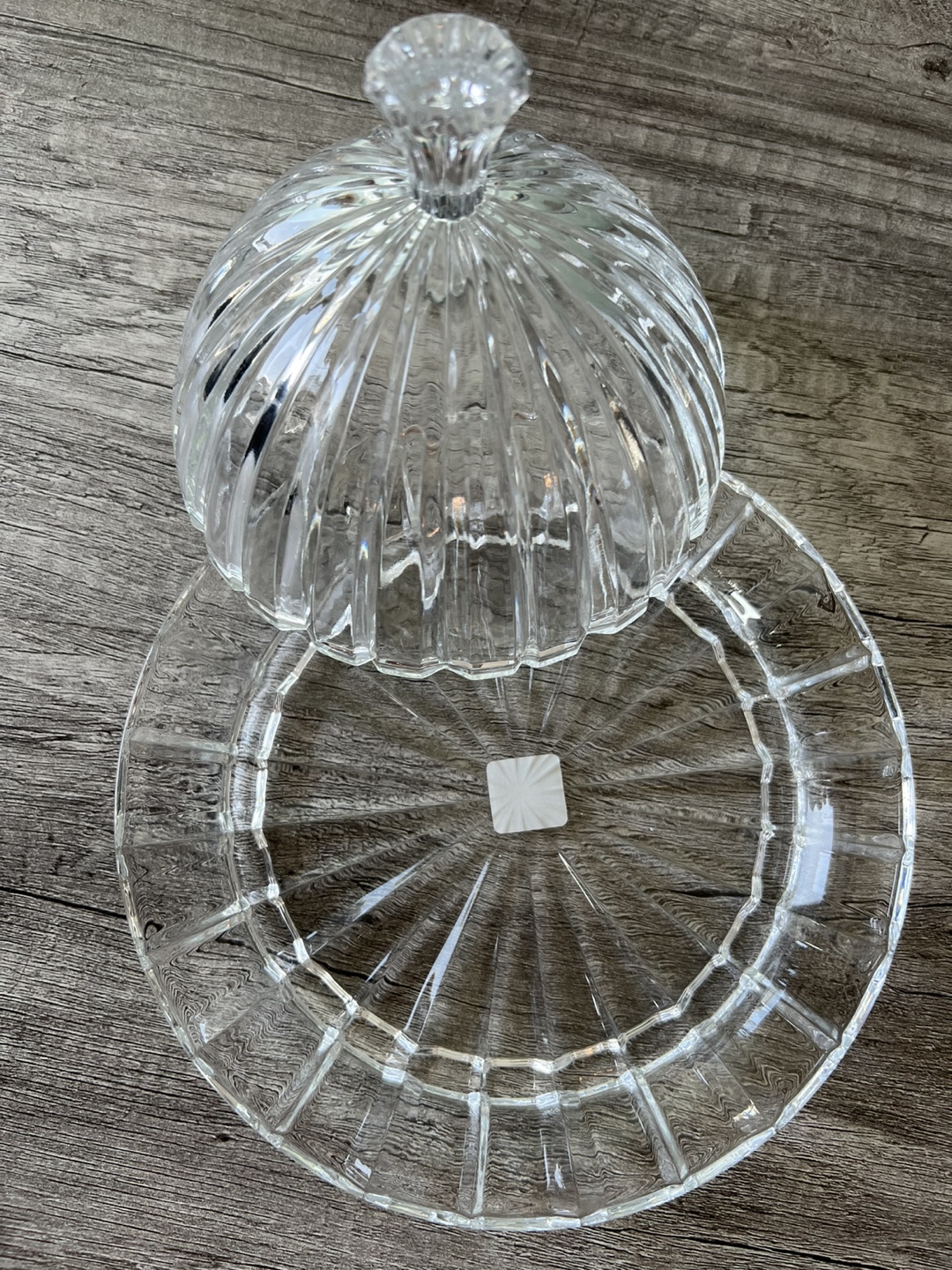 Crystal Clear Alexandria Cheese Plate with Dome - photo 2
